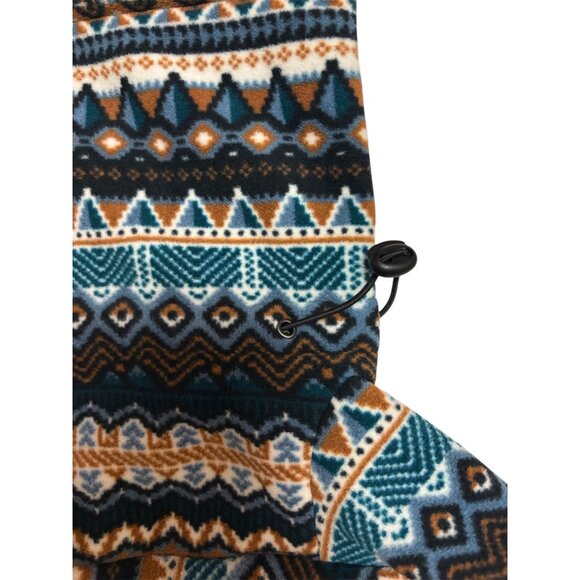 Kavu Cabin Toes Medium Aztec-Patterned Fleece Booties Slipper Socks Adj. Toggle - Picture 2 of 9